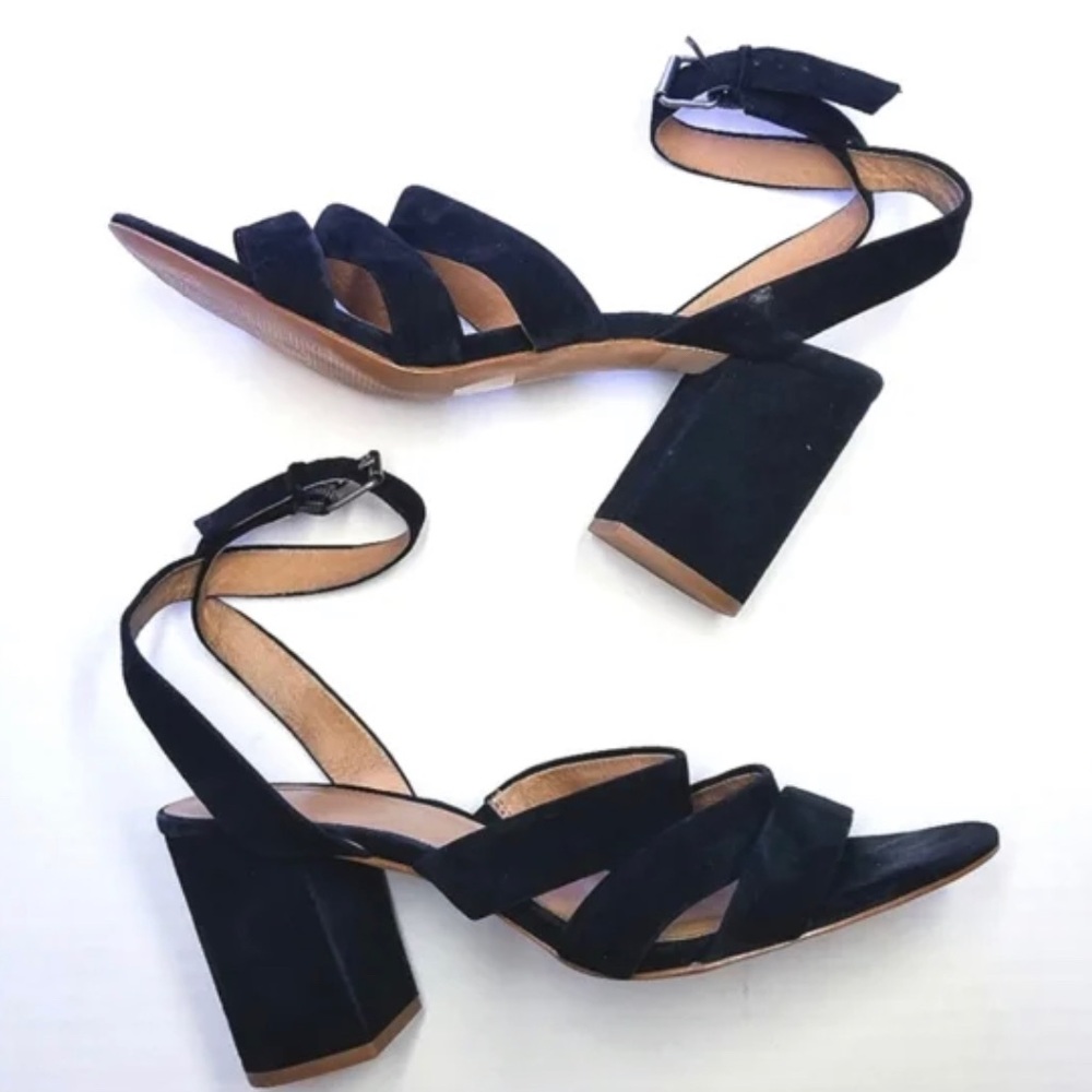 Madewell | The Maria Suede Strap Heel Sandals size 8 - Picture 3 of 9